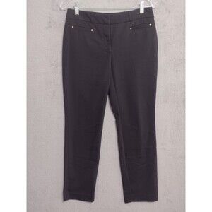 JM Collection Women's Pants Size 4P Black Slim Skinny Ankle Stretch Career Pants
